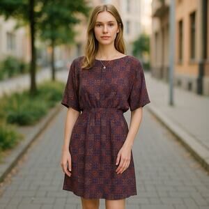 Women’s Nieves Lavi Silk Dress 2 Purple Semi Formal Business Casual summer